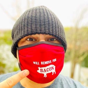 Will Remove for Bacon Face Mask